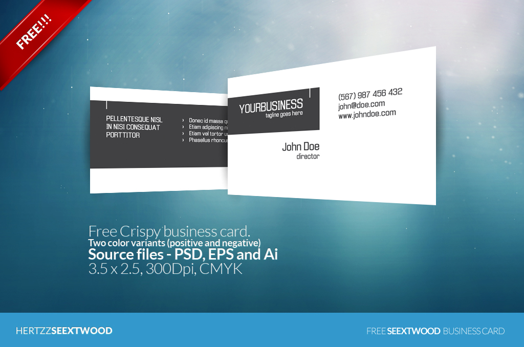 Crispy PSD business card template