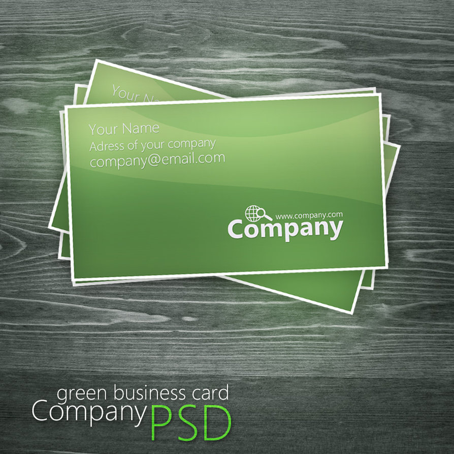 Green-PSD-business-card-template