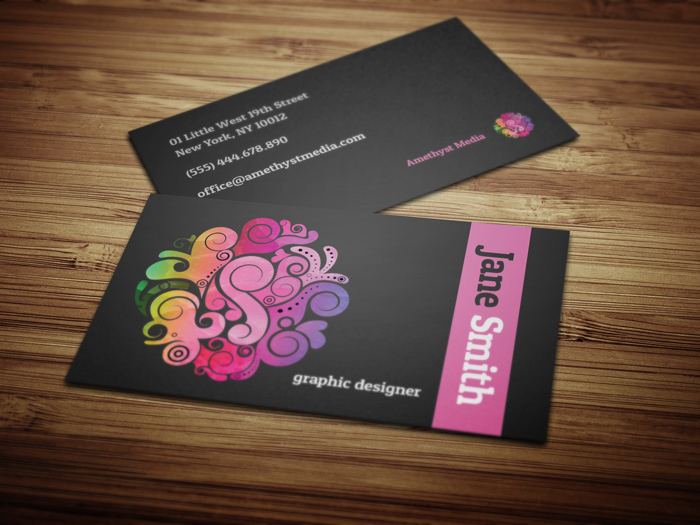 amethyst business card template