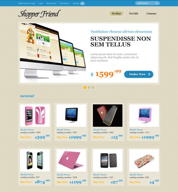 Free-ecommerce website templates 