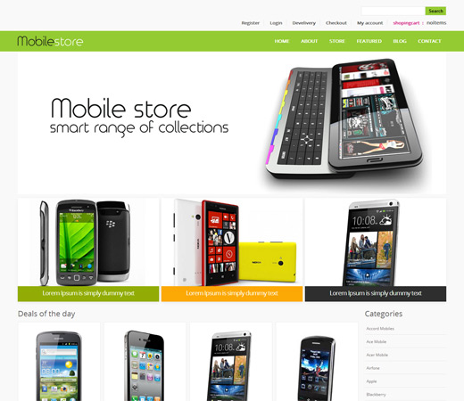 mobile store website 