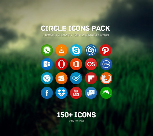 150circle Social Media Icons