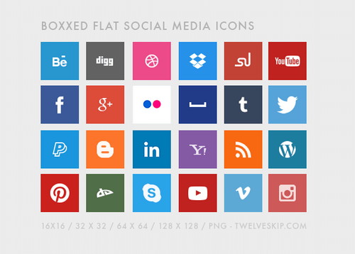 Boxxed Social Media Icons