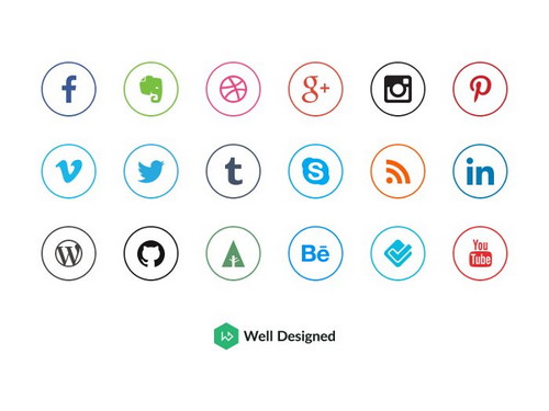 free download 20 social media icons