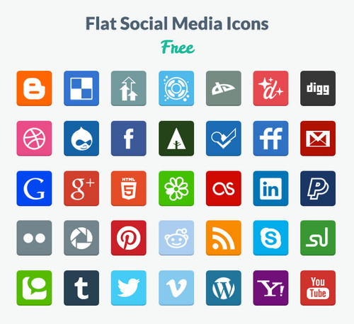 preview flat icons