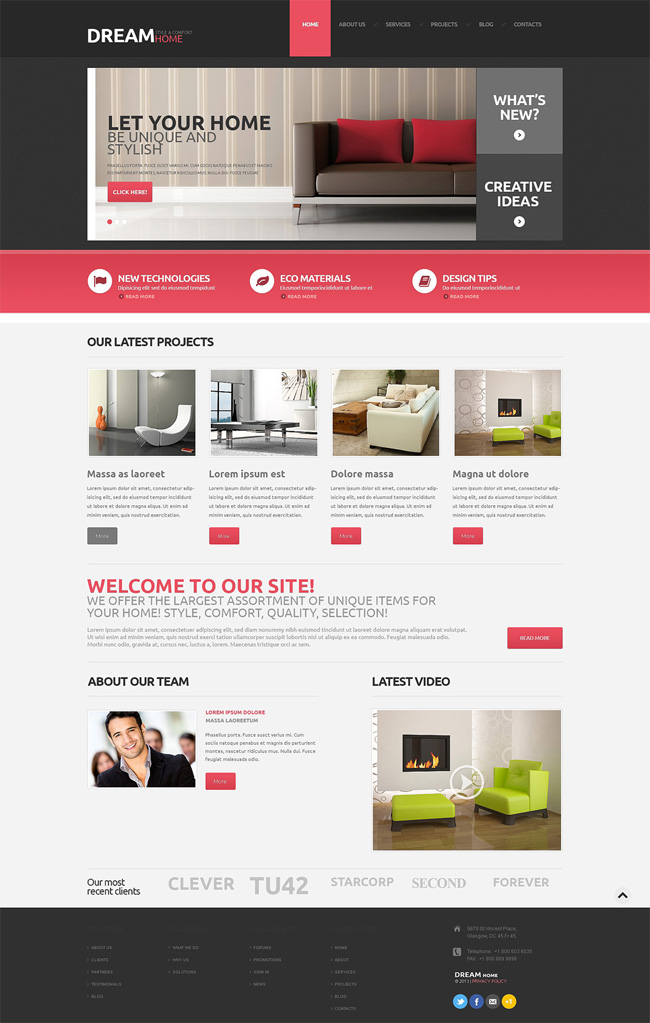 New House Interior Design WordPress Theme
