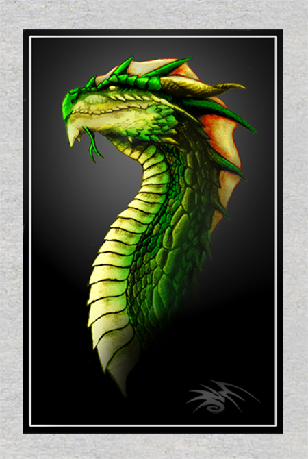 beautiful green dragon