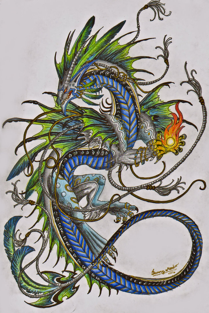 stylish dragon drawing