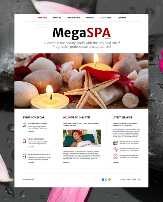 Mega Spa Salon Responsive Joomla Template