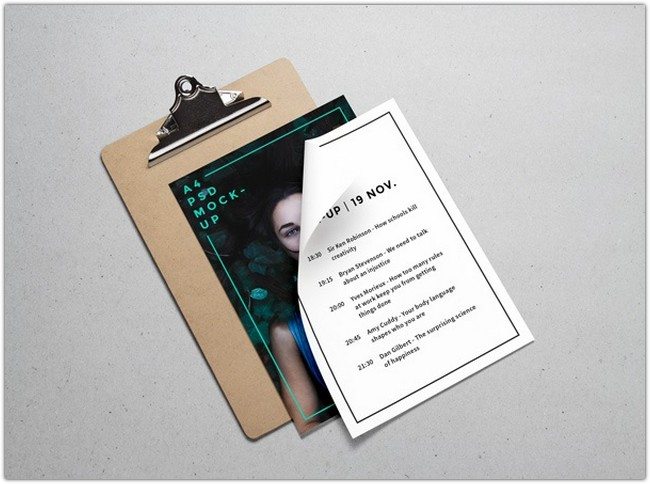 A4 Paper PSD MockUp 3 Template