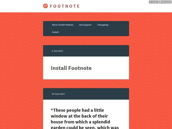 Footnote tumblr theme