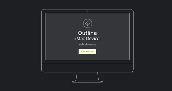 Vector Apple Outline Device PSD free download