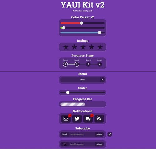 YAUIHTML5 CSS3 UI Kit