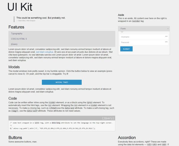 button HTML5 CSS3 UI Kit