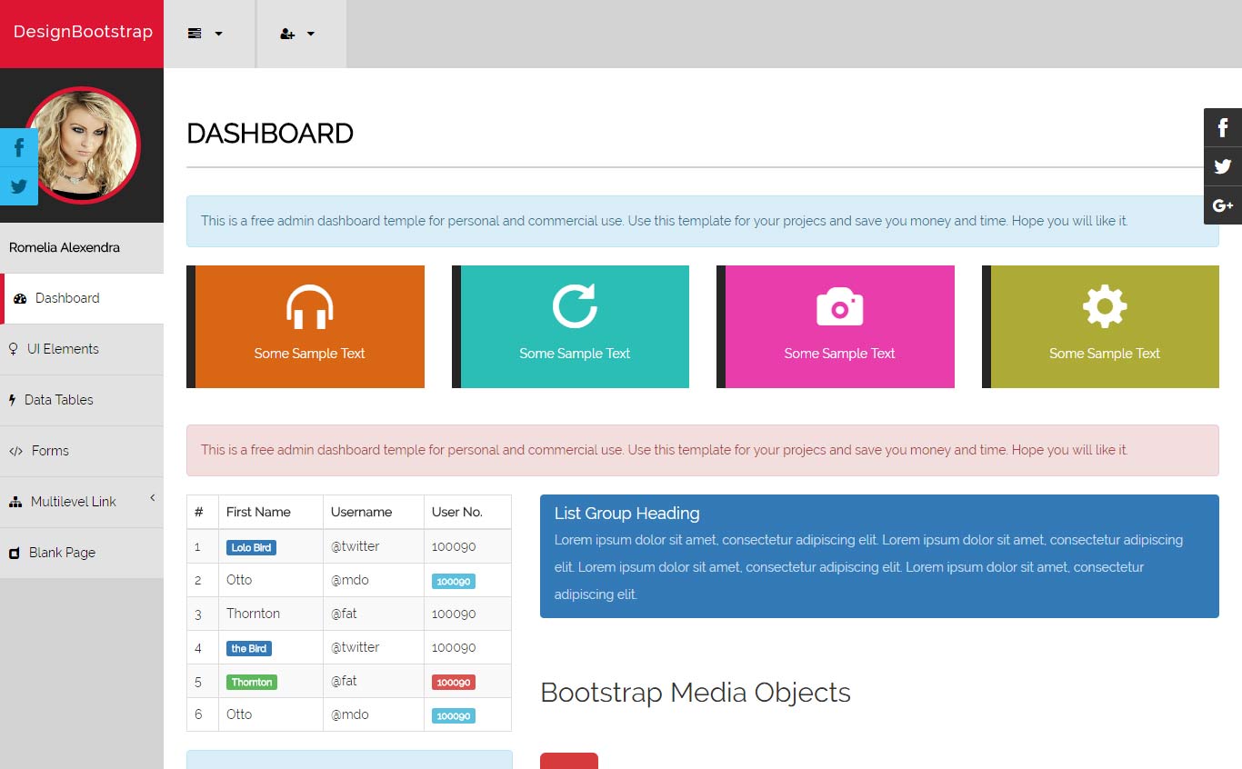 Cool Bootstrap Admin Template