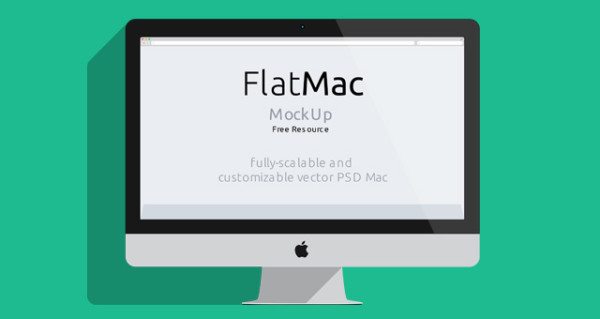 iMac Macbook Psd Flat Mockup