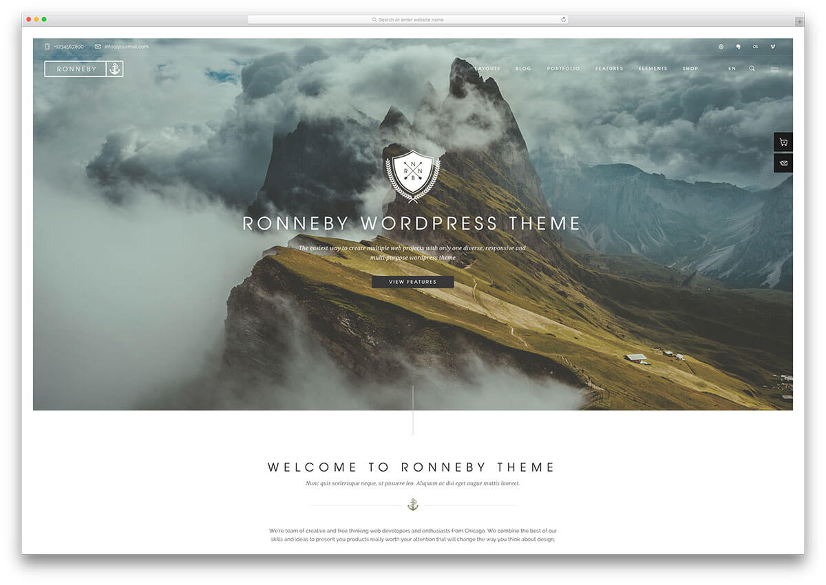 ronneby Responsive WordPress Business Theme