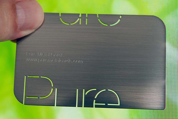 Brushed Stainless Steel Business Card