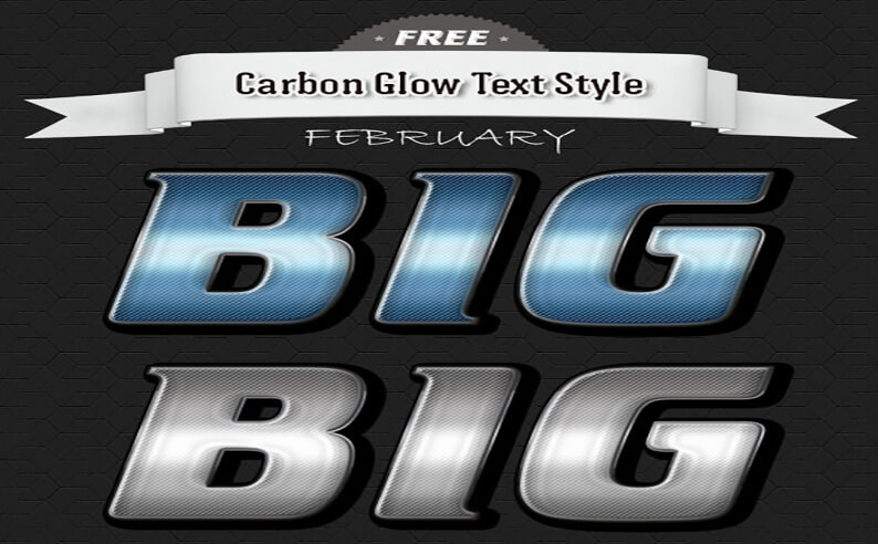 Carbon Free Photoshop Text Styles