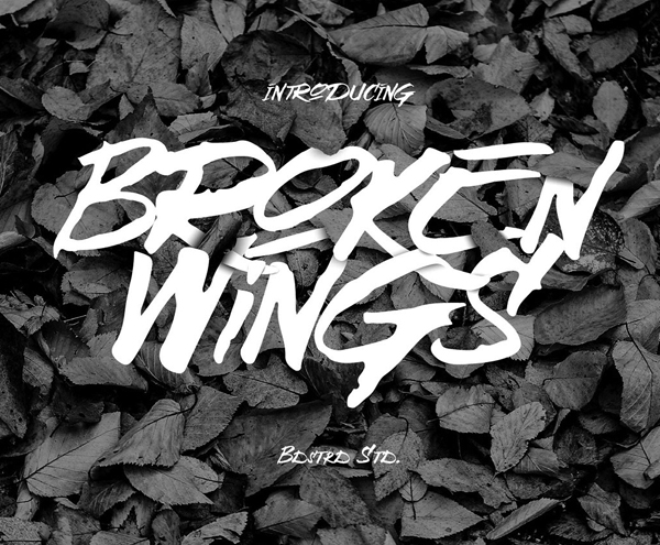 broken wings Best Free Font 2017 for Graphic Designers