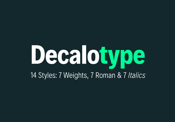 decalotype Free Font 2017