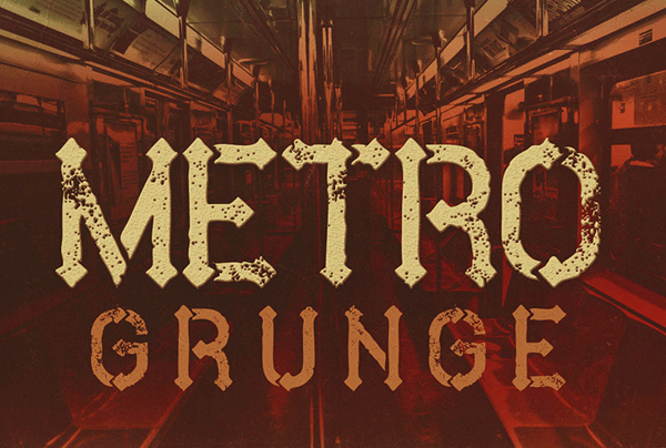metro grunge Best Free Font 2017 for Graphic Designers