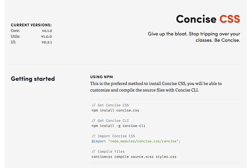 Concise CSS Libraries