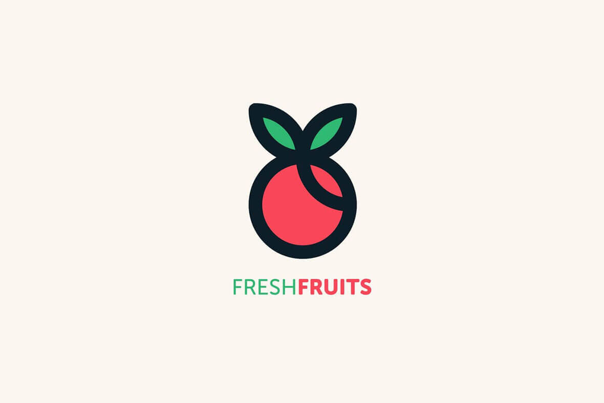 Fresh Fruits Best Minimal Logo