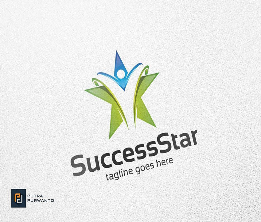 Success Star Logo Template