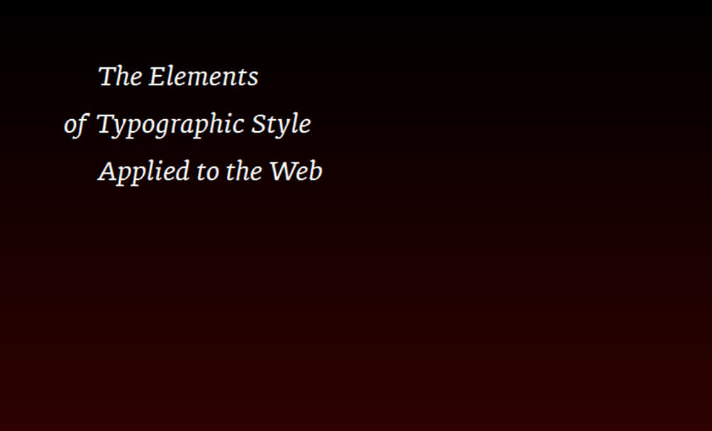 Typographic Style Web Designers