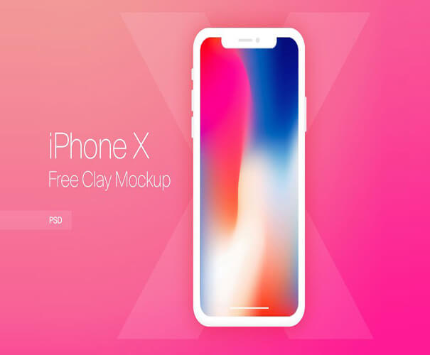 iPhone X Clay Mockup Template