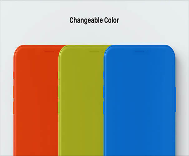 iPhone X Freebie Changable Colors Template Download