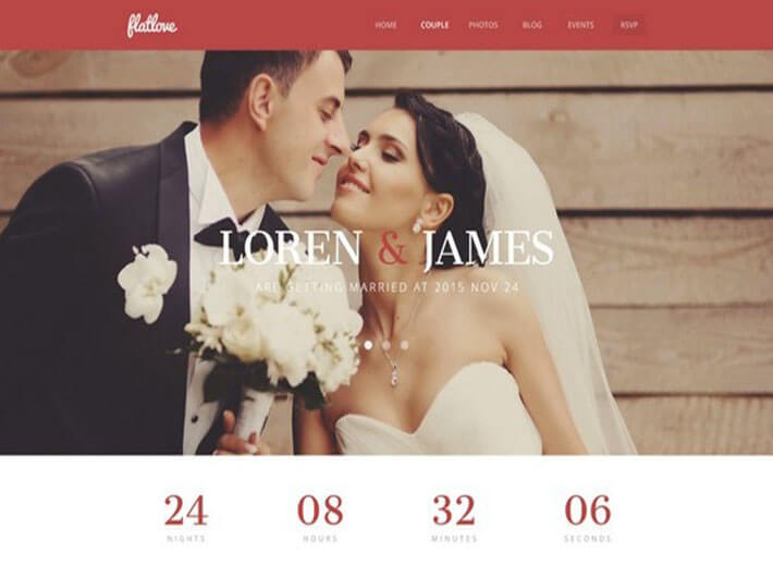 FlatLove Best HTML Wedding
