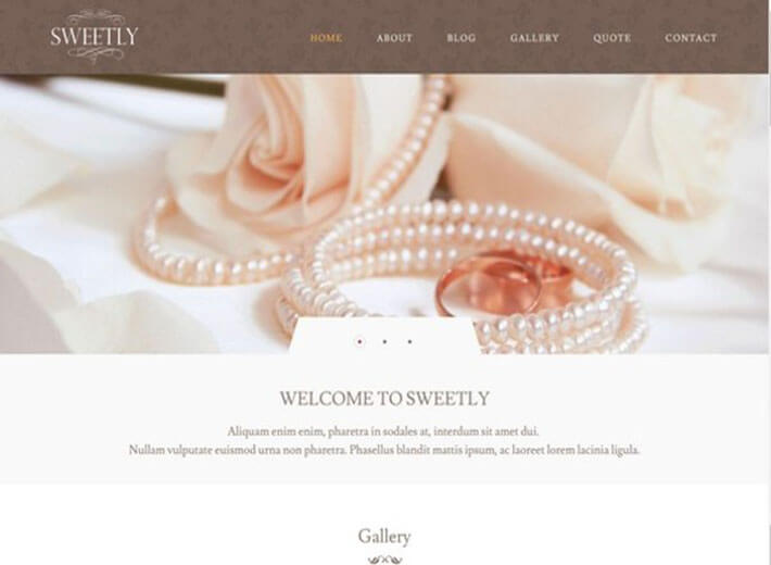 Sweetly HTML Wedding Website