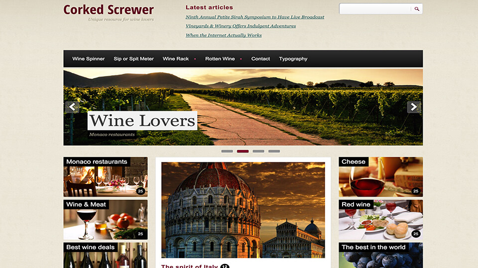 The Corked Best Responsive Drupal Template