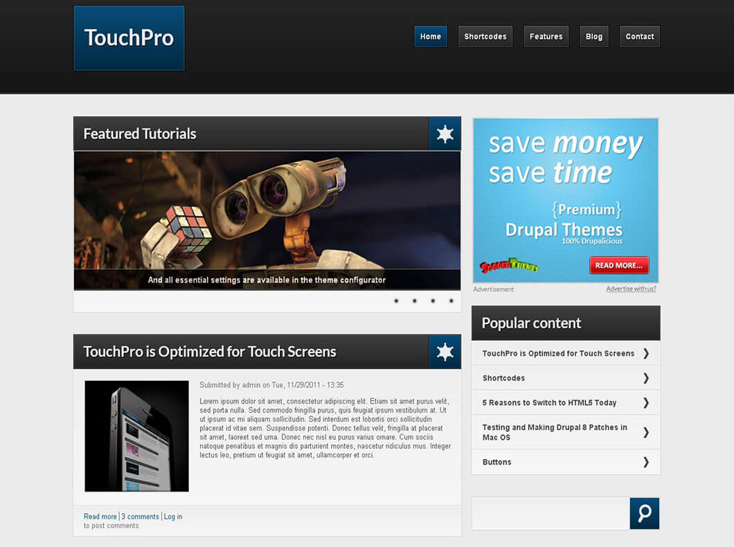 Touchpro Best Responsive Drupal Template