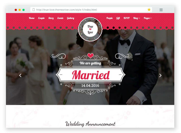 True Love Wedding Website