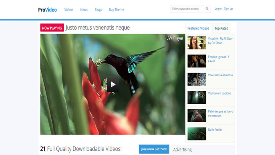 Videos ProVideo Responsive Template