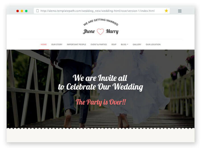 Wedding Day Best HTML Wedding