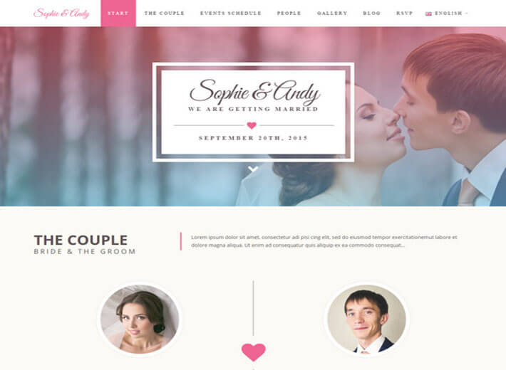 soulmate HTML Wedding Website
